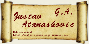 Gustav Atanasković vizit kartica